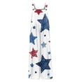 thumbnail image 6 of JULMCOMO American Flag Jumpsuits for Women 1776 250th Year Plus Size Wide Leg Stars Stripes Overalls Red White Blue Sleeveless Patriotic Rompers with Pockets Blue L, 6 of 7