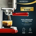 thumbnail image 6 of Mixpresso 15-Bar Automatic Espresso Machine with Milk Frother, 37 Oz, Red, 6 of 7