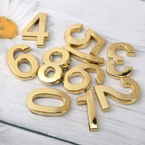 Beaupretty 10pcs Front Door Numbers Golden ABS Modern Design House Door