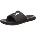 thumbnail image 2 of Under Armour Men's Slip-On Footbed Sandals, Flat Black, 12, 2 of 2
