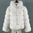 thumbnail image 5 of Azrian Winter Coats for Women,Warm Fluffy Faux Fur Jackets,Plus Size Womens Ladies Solid Warm Faux Coat Jacket Winter Turn Down Collar Outerwear Fuzzy Jacket Coat Jackets for Women, 5 of 5
