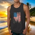 thumbnail image 2 of Cmfcve Men's Summer Oversize Tank Top Simple Versatile Patriotic Tees Sleeveless Round Neck Fitness Undershirt, 2 of 5