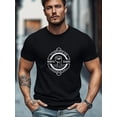 thumbnail image 2 of T-shirt pour Homme, Simple et Stylé, Propre et Minimaliste, T-shirt d'Été Décontracté à Col Rond à Manches Courtes avec Motif de Garde du Nord Scandinave pour Homme,, 2 of 5