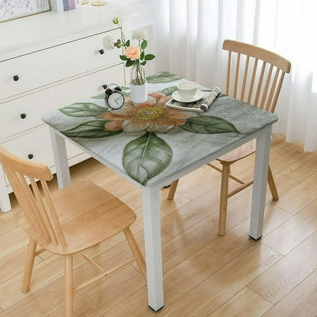 BANET Designer Table Cloth for Square Tables Floral Provencal Decor Tablecloths Decorative Table Cover for Kitchen Dining Thanksgiving Christmas white