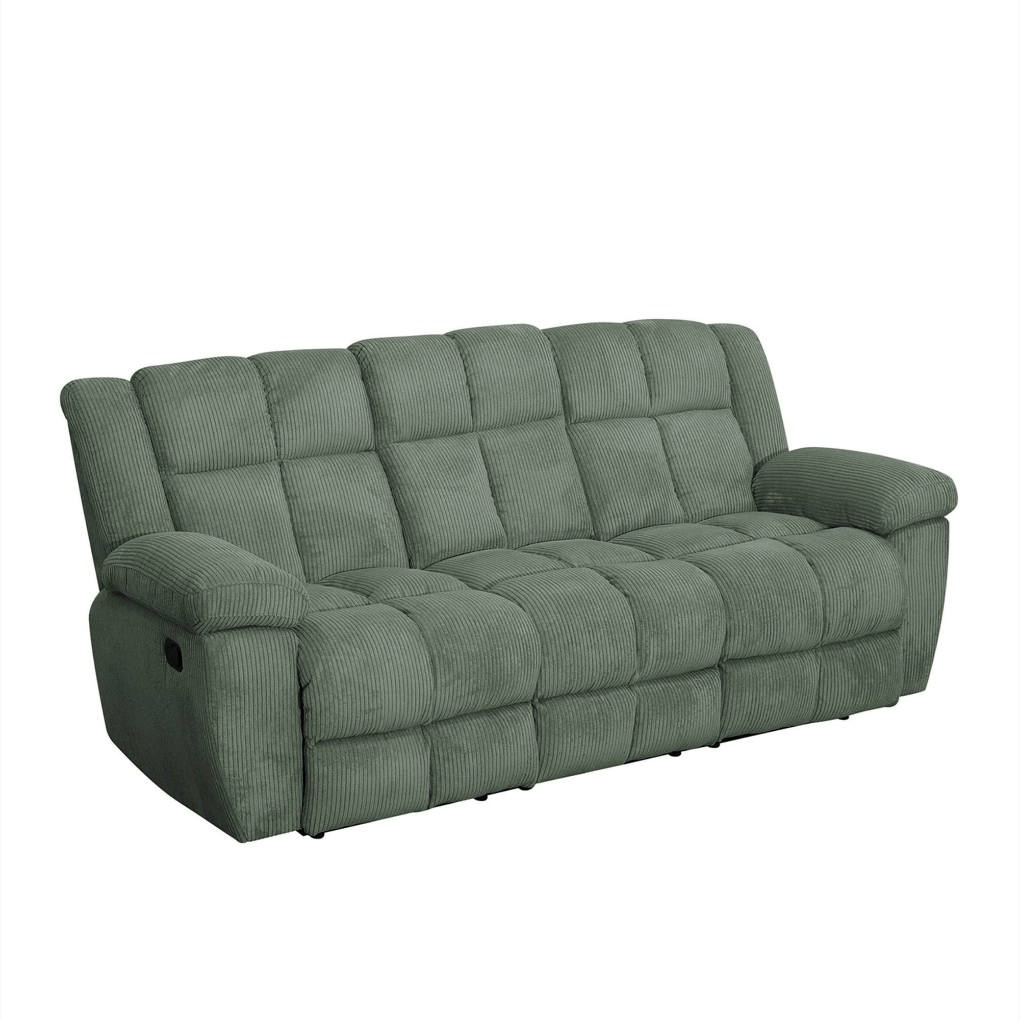 Aukfa 3-Piece Recliner Sofa Set - 90" 3 Seat Recliner with Flip Backrest Cupholder, Home Theater Seating, Green