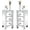 Actual Glass Mirror Finish, variant on Yunken 3-Drawer Mirrored Nightstand Set of 2, End Table, Bedside Table, Glass Nightstand for Bedroom, Living Room, Silver, 11.7" L x 11.8" W x 23.8" H