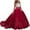 Red, variant on Odeerbi 2025 Toddler Girls Net Yarn Embroidery Rhinestone Bowknot Birthday Party Gown Long Dresses