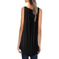 thumbnail image 4 of Nananla Women's Pleated Sleeveless T-shirt Top, 4 of 4