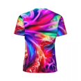 thumbnail image 5 of T Shirt For Men Color Tie Dye Abstract Art Print Harajuku Running T-Shirts Short Sleeve Quick Dry Ts, 5 of 6
