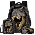 thumbnail image 1 of Mochila para niños, mochila escolar primaria Mochila de dinosaurio con bolsa de almuerzo Estuche de lápices Conjuntos de mochilas escolares para niños Estudiantes, Camping, Viajes, Uso diario Kuyhfg Bienvenido a Kuyhfg, 1 of 5