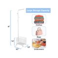 thumbnail image 2 of DC DICLASSE 2 In 1 Garment Rack With Basket Coat Rack Storage Stand On Wheels Rolling Storage Cart Clothes Organizer Free-Standing Clothes Rack With L, 2 of 5