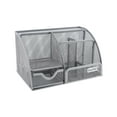thumbnail image 2 of EasyPAG Mesh Desk Organizer with Drawer Cute Multi-functional Desktop Pencil Holder, Silver, 2 of 5