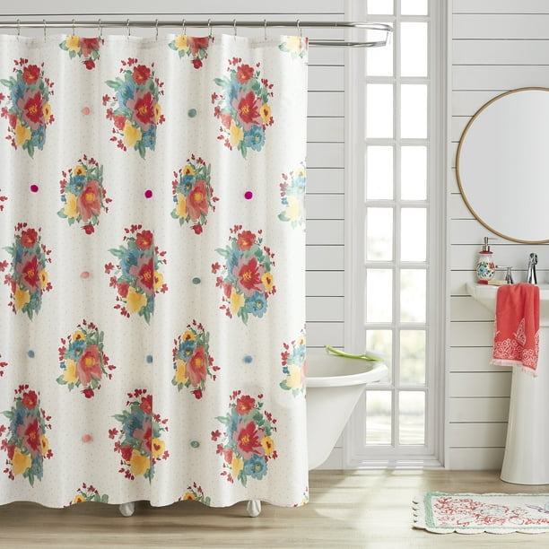 The Pioneer Woman Multi Color Fl, Bright Patterned Shower Curtains