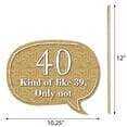 thumbnail image 5 of Big Dot of Happiness Funny Adult 40th Birthday - Gold - Birthday Party Photo Booth Props Kit - 10 Piece, 5 of 5