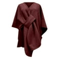 thumbnail image 5 of BLOCLOALO Women's Shawl Wrap Poncho Elegant Soft Open Front Cardigan Shawls for Spring Fall Winter Cross Front Wedding Travel Shawls Cape Wine One Size, 5 of 6