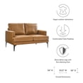 thumbnail image 6 of Modway Evermore Modern Style Vegan Leather and Metal Loveseat in Tan, 6 of 8