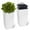 White, variant on 23"/16" Tall Planter Set of 2, Outdoor&Indoor Planter Pots with Drainage Holes&Water Level Monitor&Inner Bucket,Automatic Watering Black/Brown/White