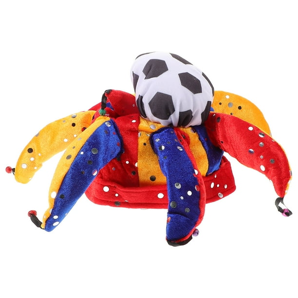 Gorra de fútbol de tela, decoración para partidos de fútbol, divertida gorra de payaso para fiestas de carnaval y aficionados al deporte, gorra de fútbol con forma de balón de fútbol