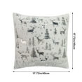 thumbnail image 3 of Btomtd 17.7x17.7 in Furry Christmas Pillowcase Decorative Pillow Cover for Winter Holiday Decor Cushion Cover Suitable for Home Sofas Festive Pillow Case, Silver, 3 of 6