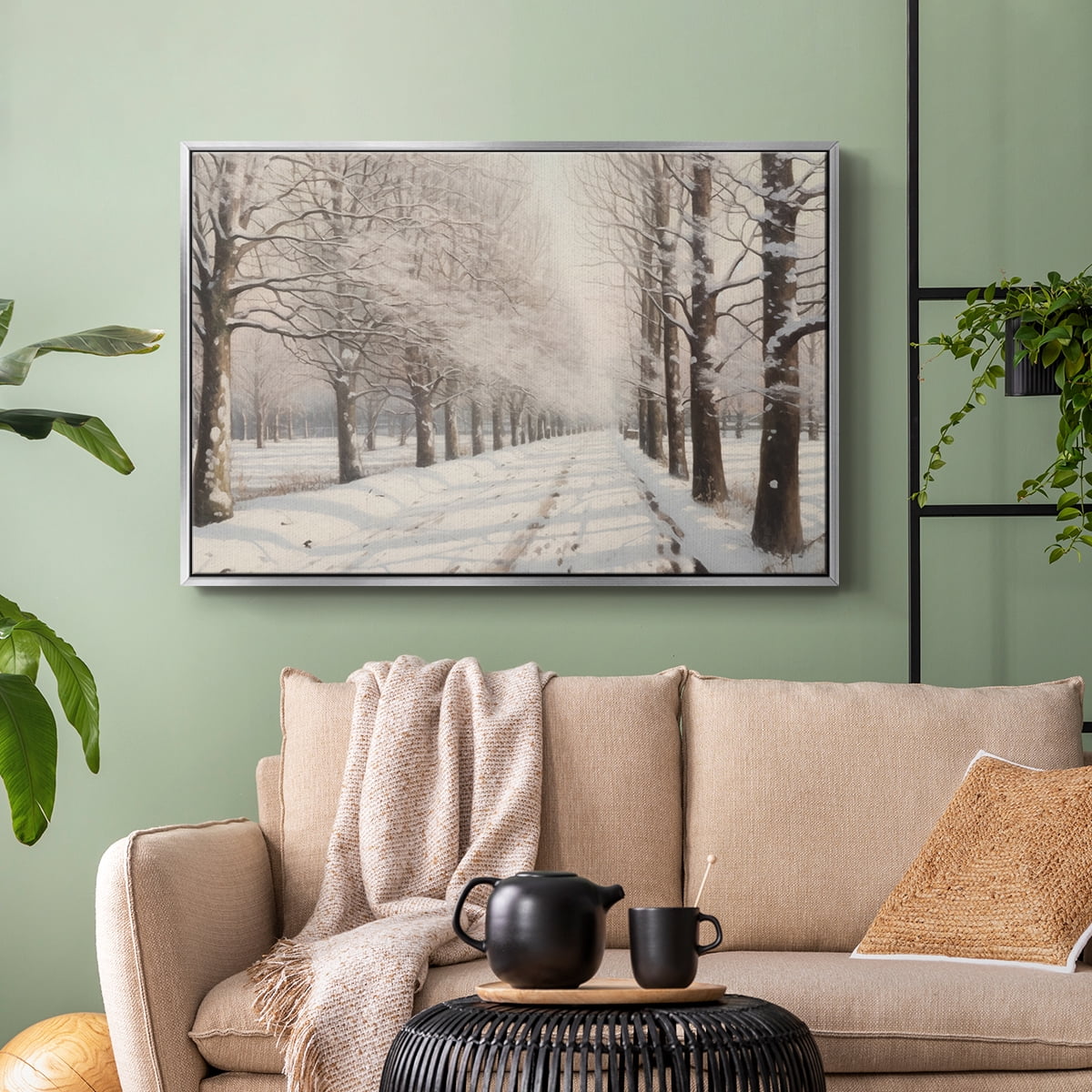 Vintage Landscape-XIII By Wexford Home Framed in Silver Wood Gallery Wrapped Canvas 17 in. x 25 in.