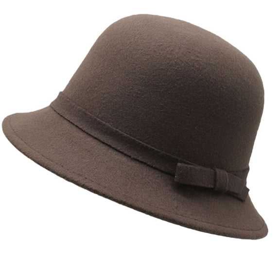 Adult Felt Hat Ladies Carnivals Party Derby Hat for Woman Teens Casual Winter Autumn Hat with Bowknot Hat