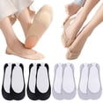 thumbnail image 2 of ManxiVoo Ice No Show Thin Liner Comfort Socks for Women 4 Pack Non Slip Fit Every Shoe Style, 2 of 9