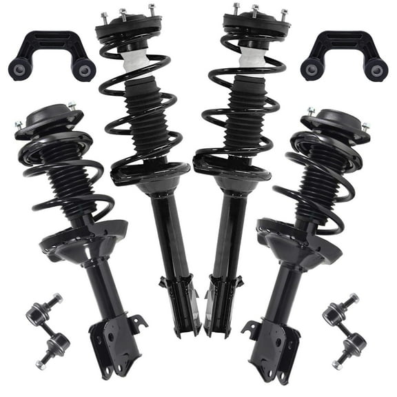 Detroit Axle - Front Rear Suspension Kit for 2004-2007 Subaru Impreza 4 Struts with Coil Spring Assembly 4 Sway Bar End Links 2005 2006 Replacement