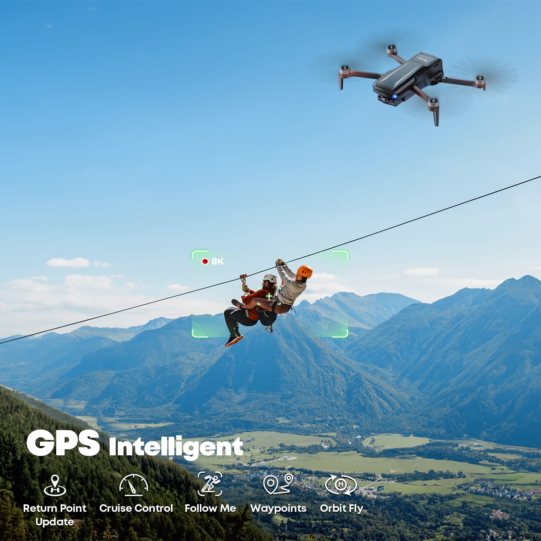 Bwine F7MINI 4K Video 8K Photo Drones with Camera for Adults, 3-Axis Gimbal EIS, 96Mins, 249g FAA-Exempt, 6KM Transmission, Smart Return, Waypoint, Orbit Fly, Better for Beginners