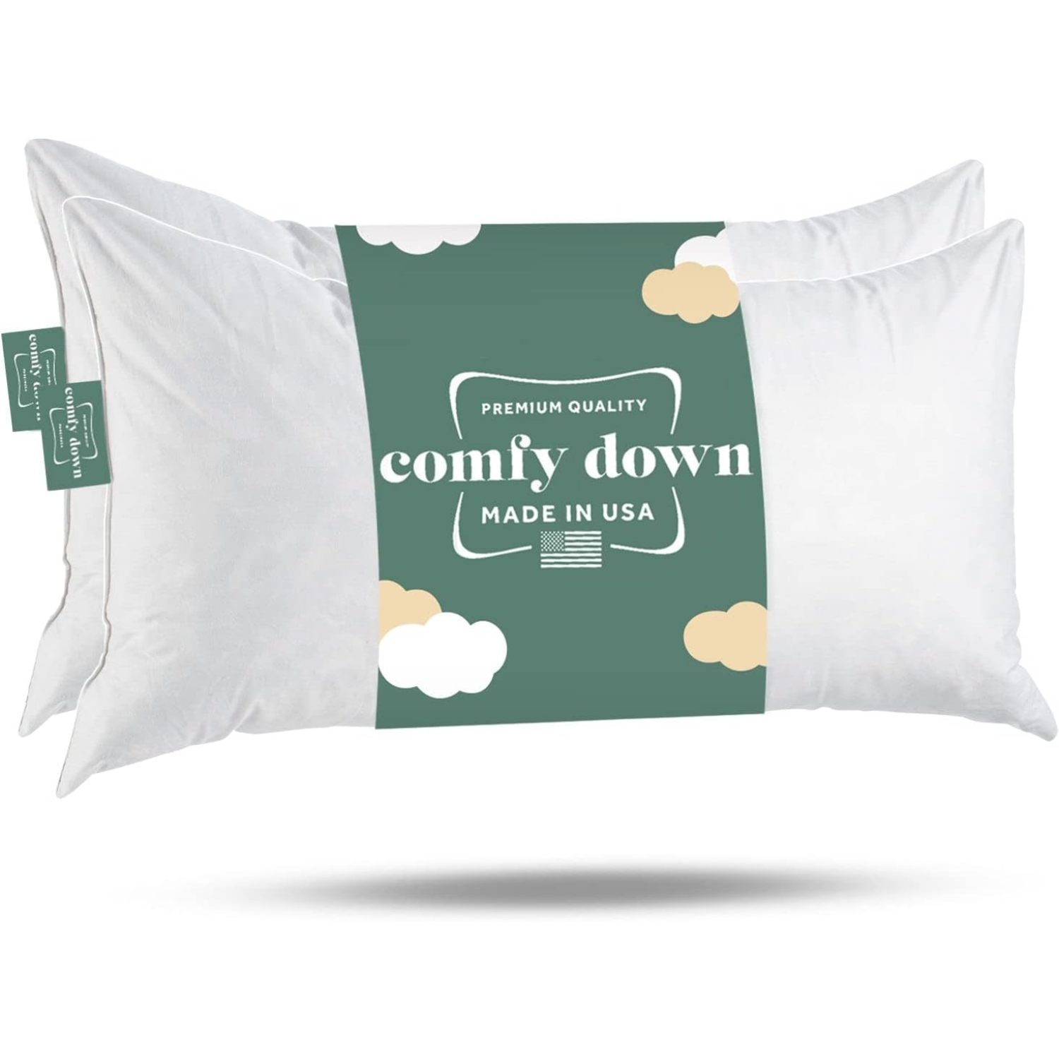 16x26 Decorative Throw Pillow Insert, Down and Feathers Fill, 100