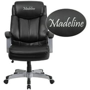 Flash Furniture Personalized HERCULES Series Big & Tall 500 lb. Rated Black LeatherSoft Executive Ergonomic Office Chair with Arms