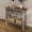 Gray wash & tops in antique brown color stain., variant on Bridge Brazil Wood Hall Table Console 2 Drawers Corona | Furniture Dash - N/A Unpainted DIY product. N/A