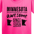 thumbnail image 4 of Inktastic Minnesota Awesome Since 1858 Youth T-Shirt, 4 of 5