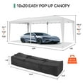 thumbnail image 2 of 10x20 ft Instant Pop up Canopy,Party Tent Heavy Duty Gazebos with 6 Removable Sidewalls,Waterproof Canopy Outdoor Event Shelter,Portable Tents for Parties Beach Camping Wedding Commercial, 2 of 9