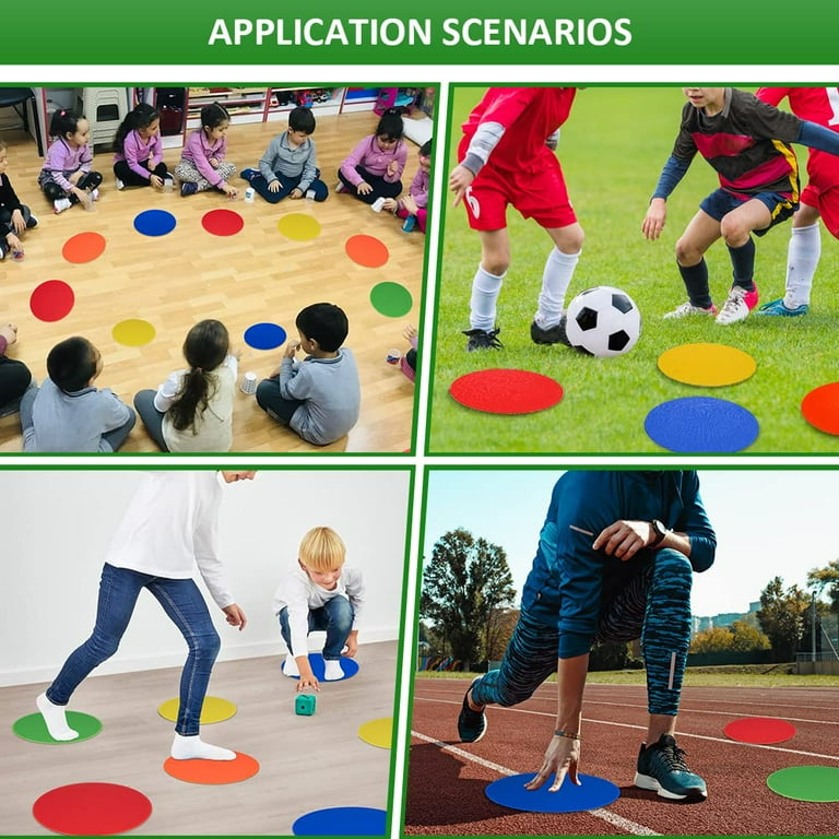 12Pcs 23CM Durable Round Rubber Sports Marker Poly Vinyl Spot Markers Drills Training Football Basketball Speed Agility Training