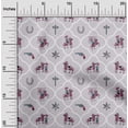 thumbnail image 2 of oneOone Cotton Silk Light Purple Fabric Cowboy Craft Projects Decor Fabric Printed By The Yard 42 Inch Wide, 2 of 5