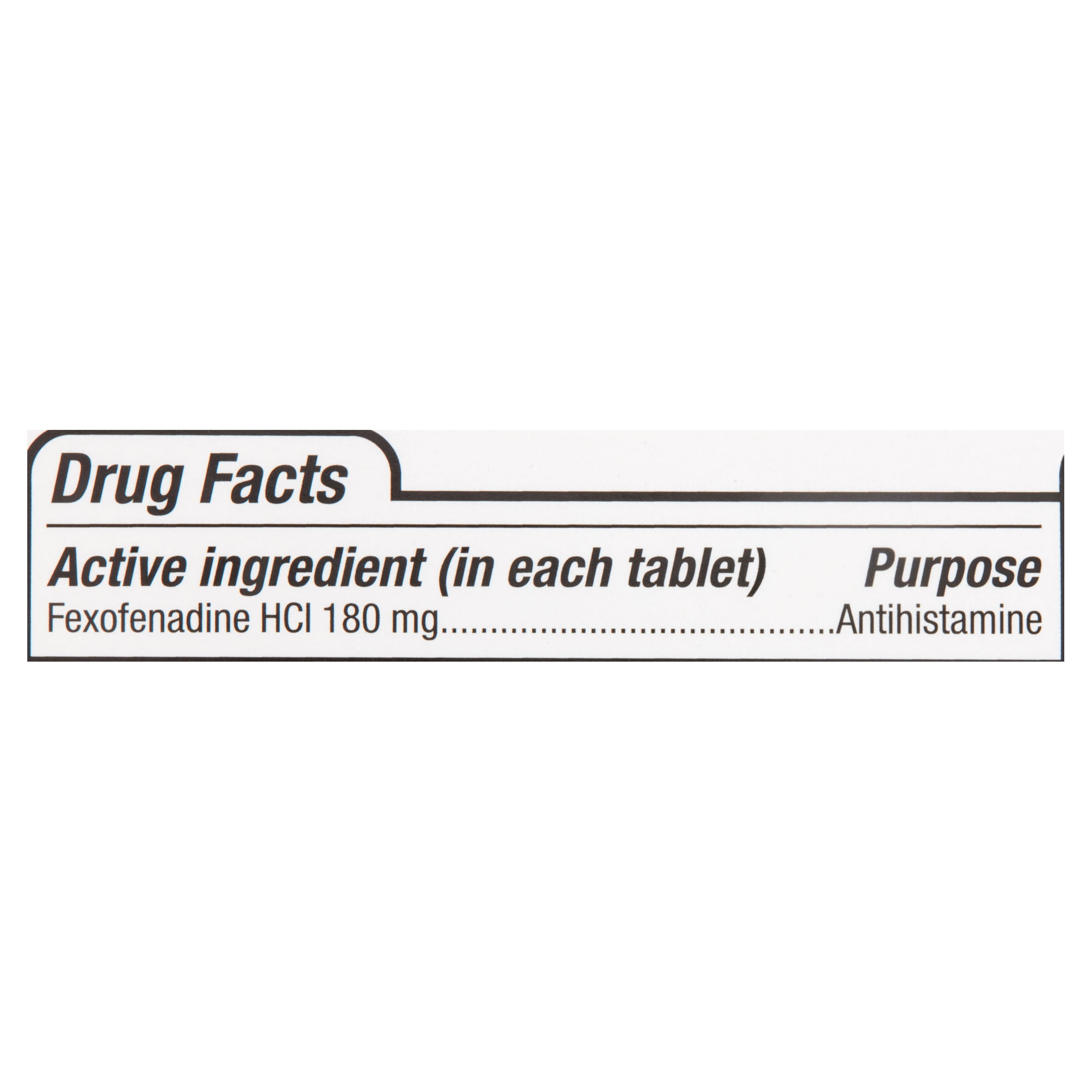 Equate Non-Drowsy Allergy Relief Tablets, 180 mg, 15 Count