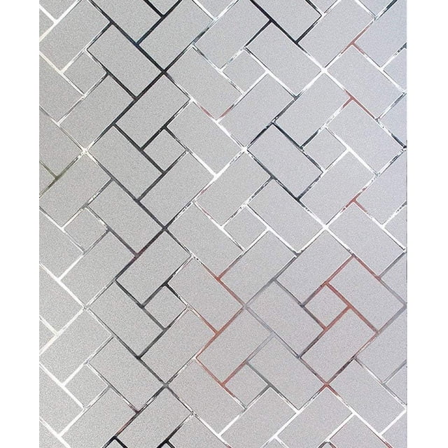 Película para ventanas de vidrio esmerilado, diseño de privacidad no adhesivo para vidrio de oficina en casa, ahorro de energía para superficies planas transparentes (17,7'' x 39,3'')