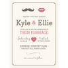 Lips and Mustache Standard Wedding Invitation