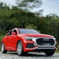 thumbnail image 1 of 1:32 AUDI Q8 SUV Alloy Car Model Diecast Metal Vehicles Car Model Collection High Simulation Sound and Light Childrens Toys Gift Red, 1 of 6