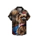 thumbnail image 2 of Camisas casuales de verano para la playa para hombre, camiseta con botones de manga corta con estampado 3D de animales, para hombre, Hemd Sommer Herren, 2 of 4