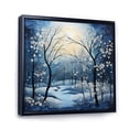 thumbnail image 2 of Designart "Snow Flowers Tree Beauty Pointillism I" Pointillism Floater Framed Wall Art Print, 2 of 7