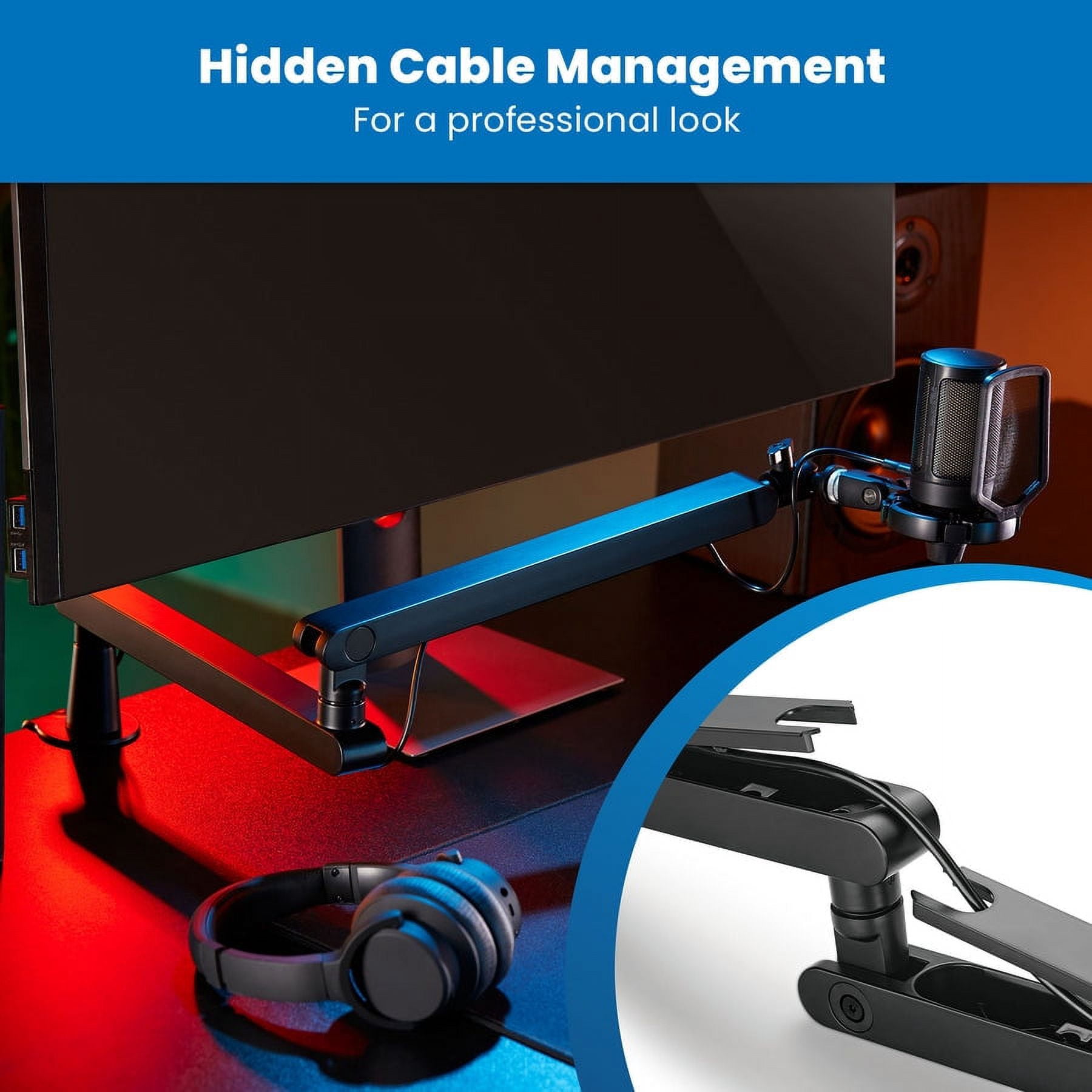 Mount-It! Premium Microphone Boom Arm for Podcasts, Meetings, Recordings