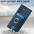 thumbnail image 4 of Nalacover 2-in-1 Magnetic Case for Samsung Galaxy S23 Ultra, Back Wallet Case with Detachable Card Holder Ring Stand Cover for Samsung Galaxy S23 Ultra, Vintage PU Leather Shockproof Case - Blue, 4 of 10