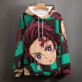 thumbnail image 4 of Demon Slayer Unisex Adult Hoodie Casual Hooded Sweatshirt Pullover Novelty 3D Printed Sweater Jacket XL, 4 of 8