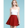 thumbnail image 4 of Made by Johnny Women's Basic Versatile Stretchy Flared Skater Skirt S RED, 4 of 6