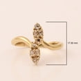 thumbnail image 4 of 0.35 Ct Rose Cut Champagne Diamond 925 Sterling Silver Yellow Plated Bypass Stackable Women Wedding Ring, 4 of 6