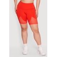 thumbnail image 3 of Women's Plus Size High Waisted Mesh Insert Bike Shorts, 3 of 4