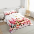 thumbnail image 3 of Manfei Girly Pink Cartoon Teen Bedding Comforter Set, Christmas Magic Santa Claus Twin Comforter Sets, Fairy Tale Reindeer Reversible Bedding Set, Super Cozy Room Decor, 2-Piece, 3 of 8