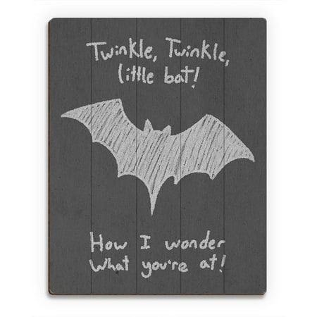 Click Wall Art Wood Slats Le Little Bat Painting Print On Click Wall Art Wood Slats Le Little Bat Painting Print On Plaque