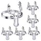 thumbnail image 1 of 6 uds anillos para servilletas de ciervo soporte de hebilla de Metal navideño para banquete de boda, 1 of 1